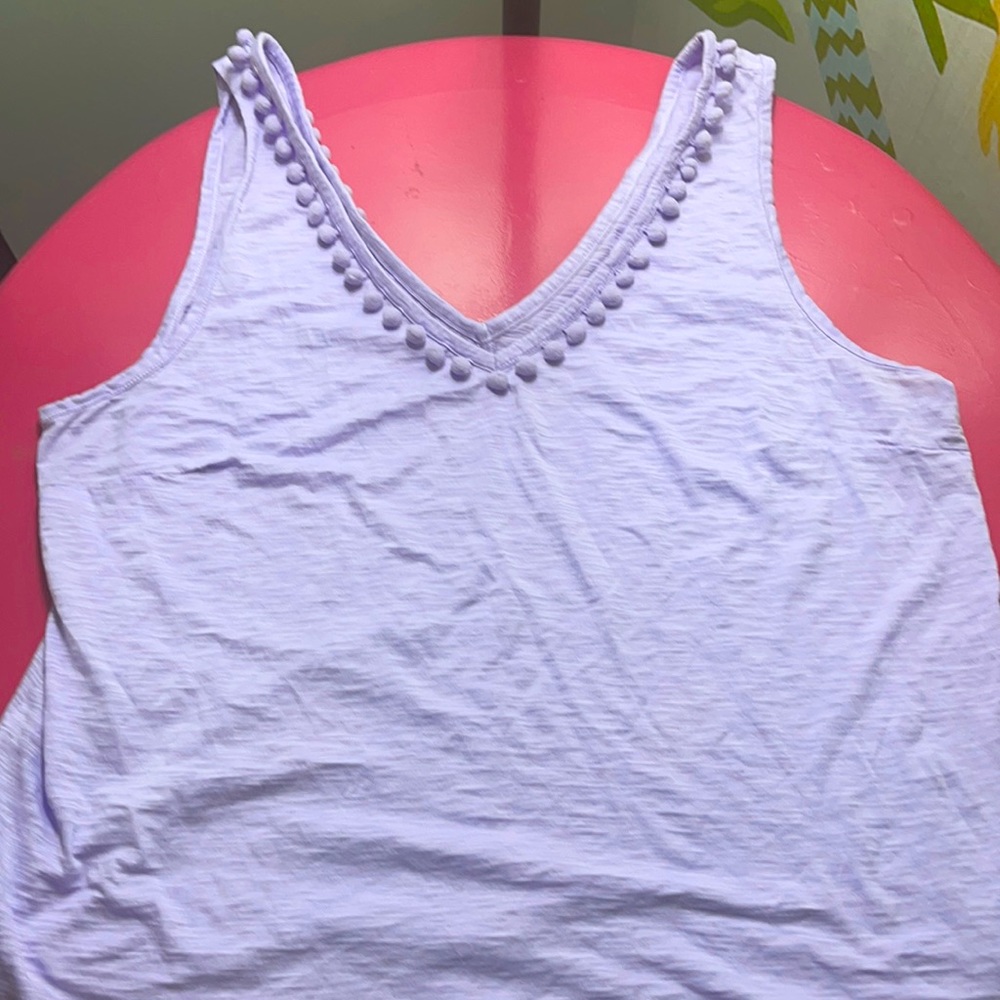 Lilly Pulitzer Pom Pom V-Neck Tank (XL)